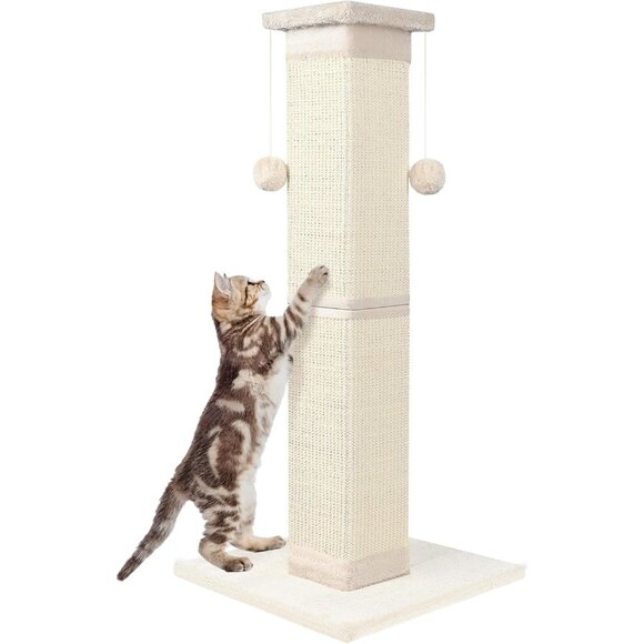 New 33in Cat Tree with Scratching Post & Tall Sisal Scratcher for Indoor Cats - Picture 1 of 7